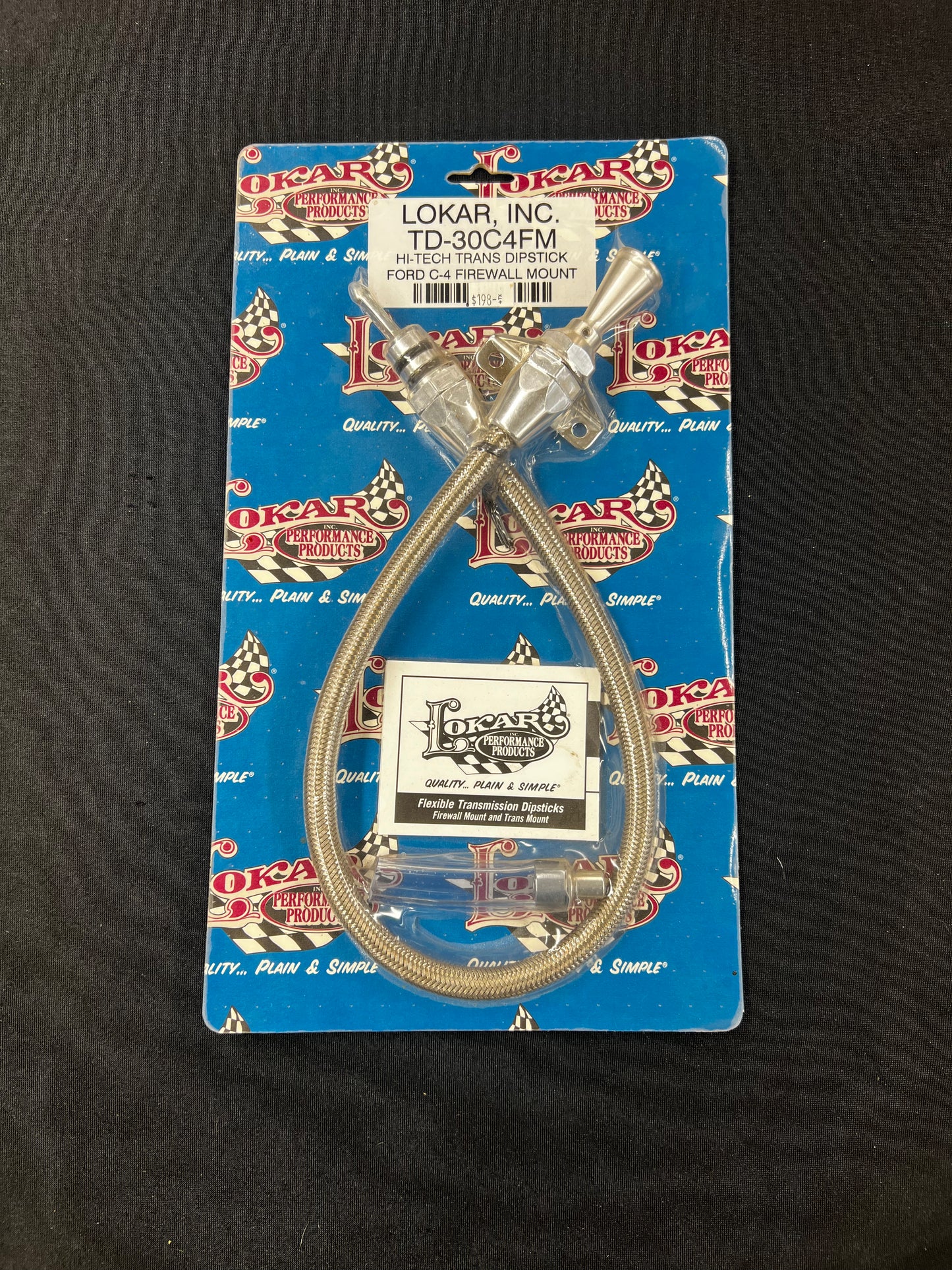 Lokar TD-30C4FM Ford C4 Firewall Mount Transmission Dipstick
