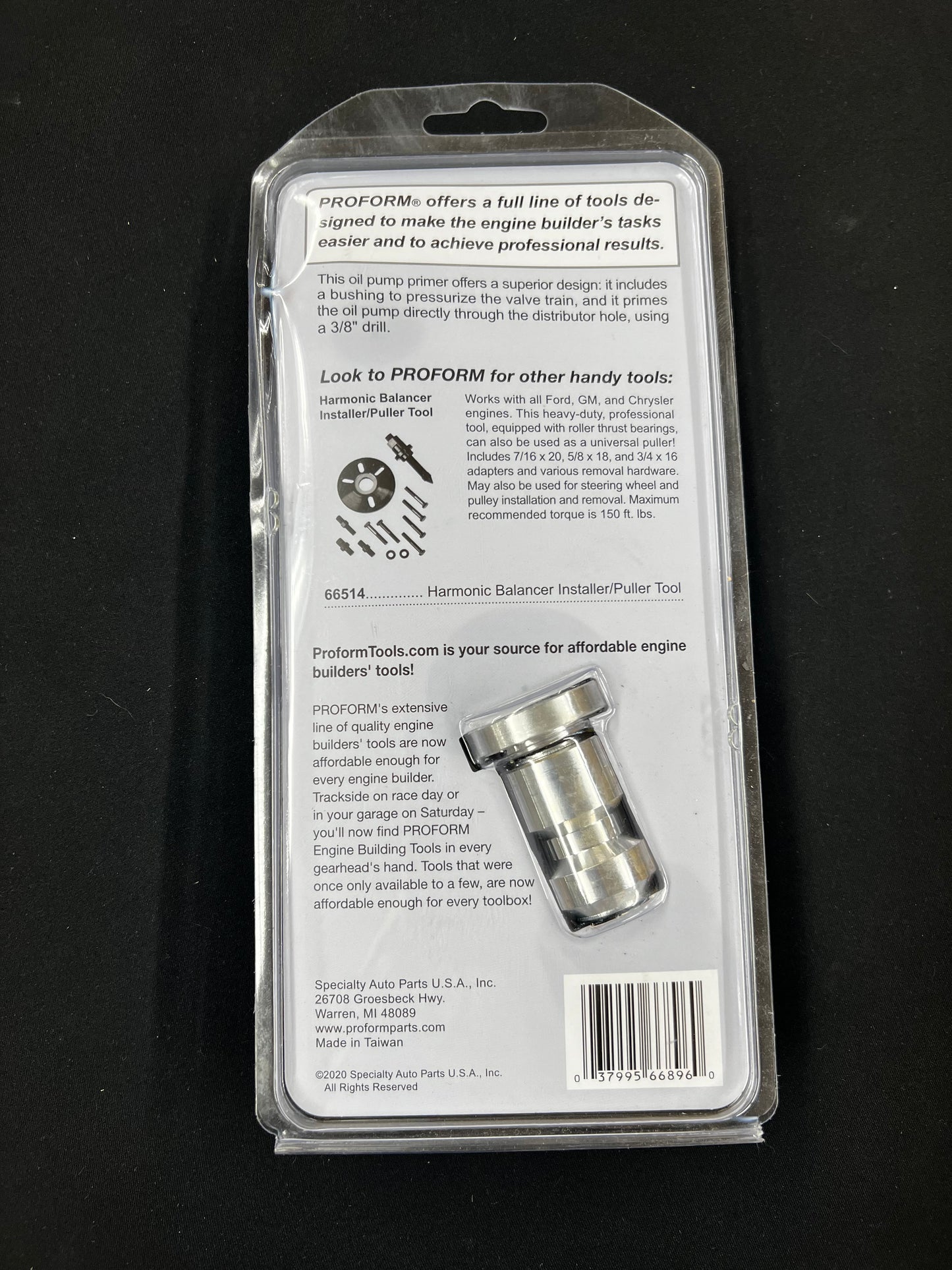Chevy Oil Pump Primer w/ Bushing