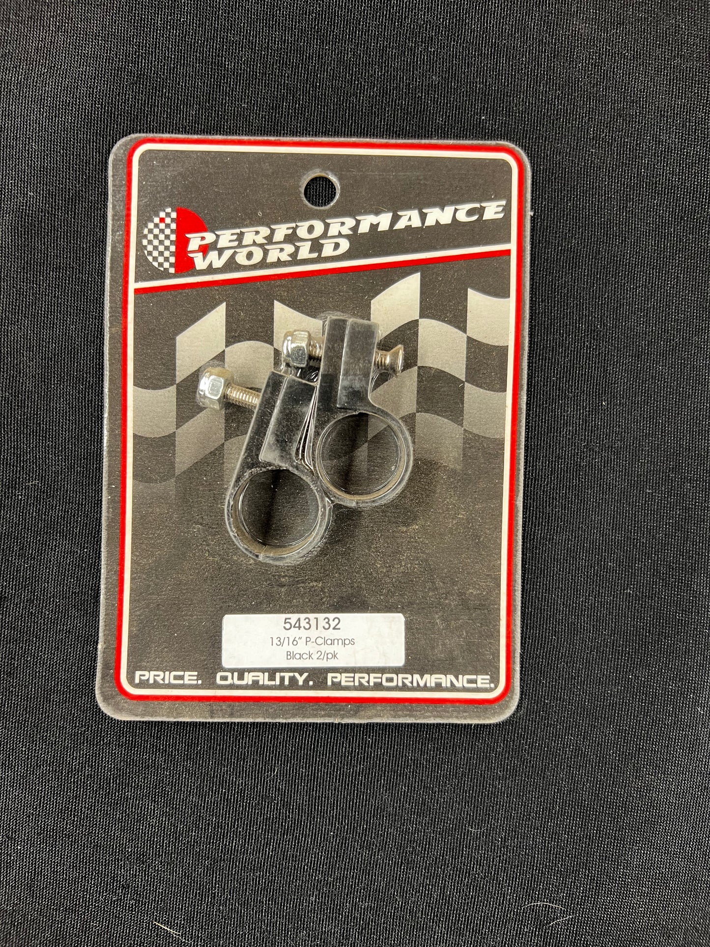 543132 13/16" LINE ALUMINUM P-CLAMPS. BLACK. 2/PK