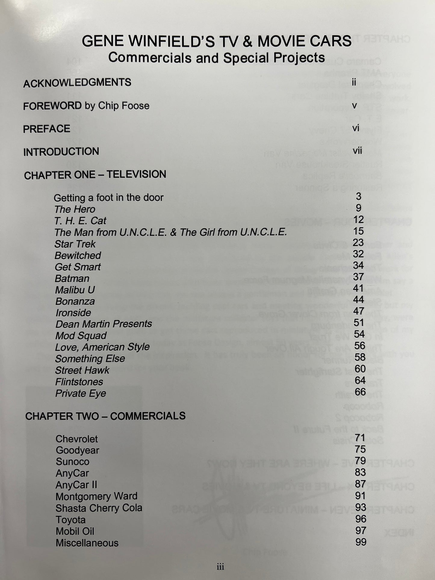 Gene Winfield's TV & Movie Cars Book