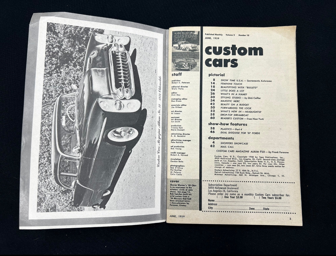 Custom Cars Magazine June 1959