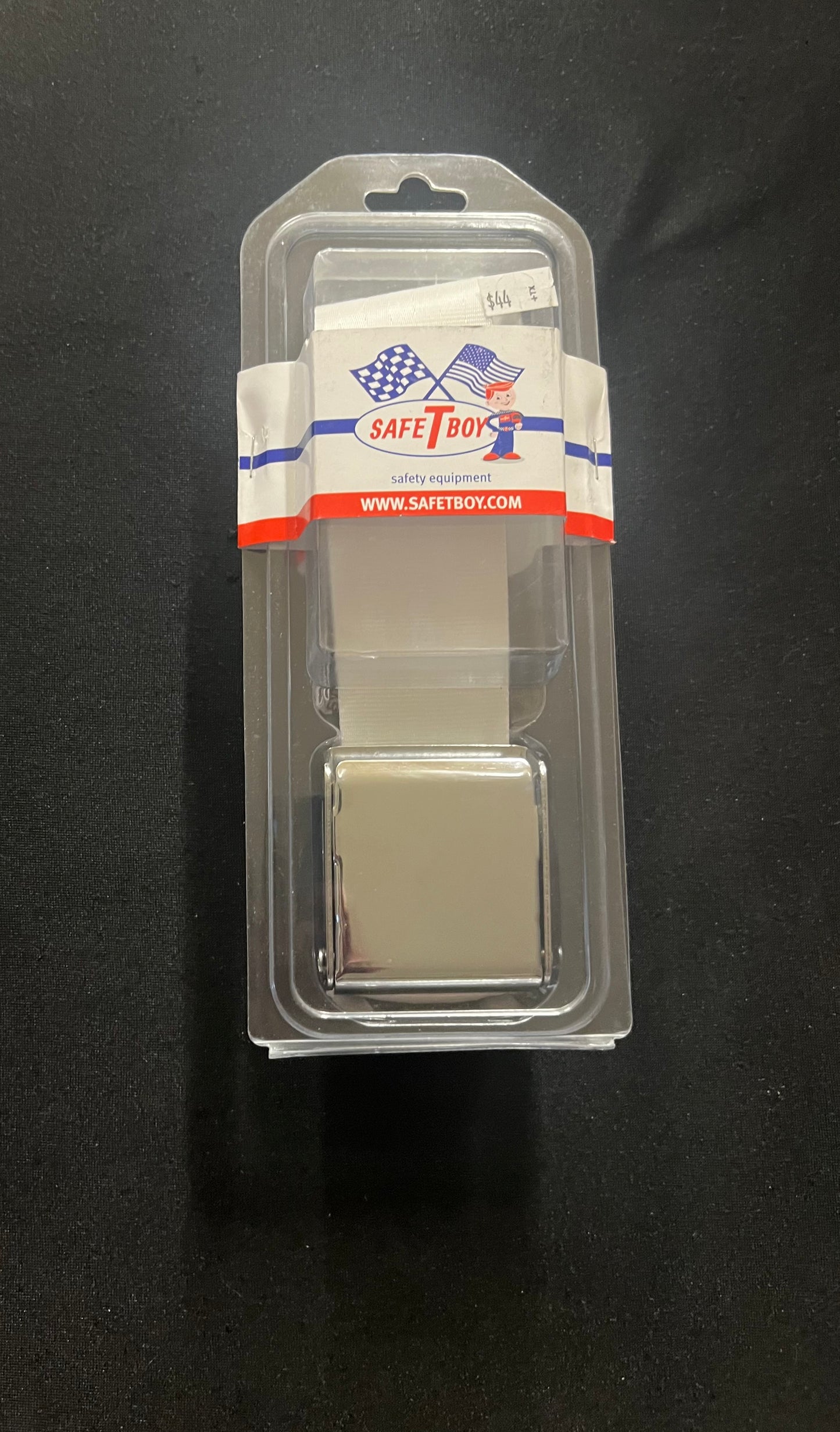 SafeT Boy 9391 White Lap Seat Belt Airplane Buckle (2-Point)