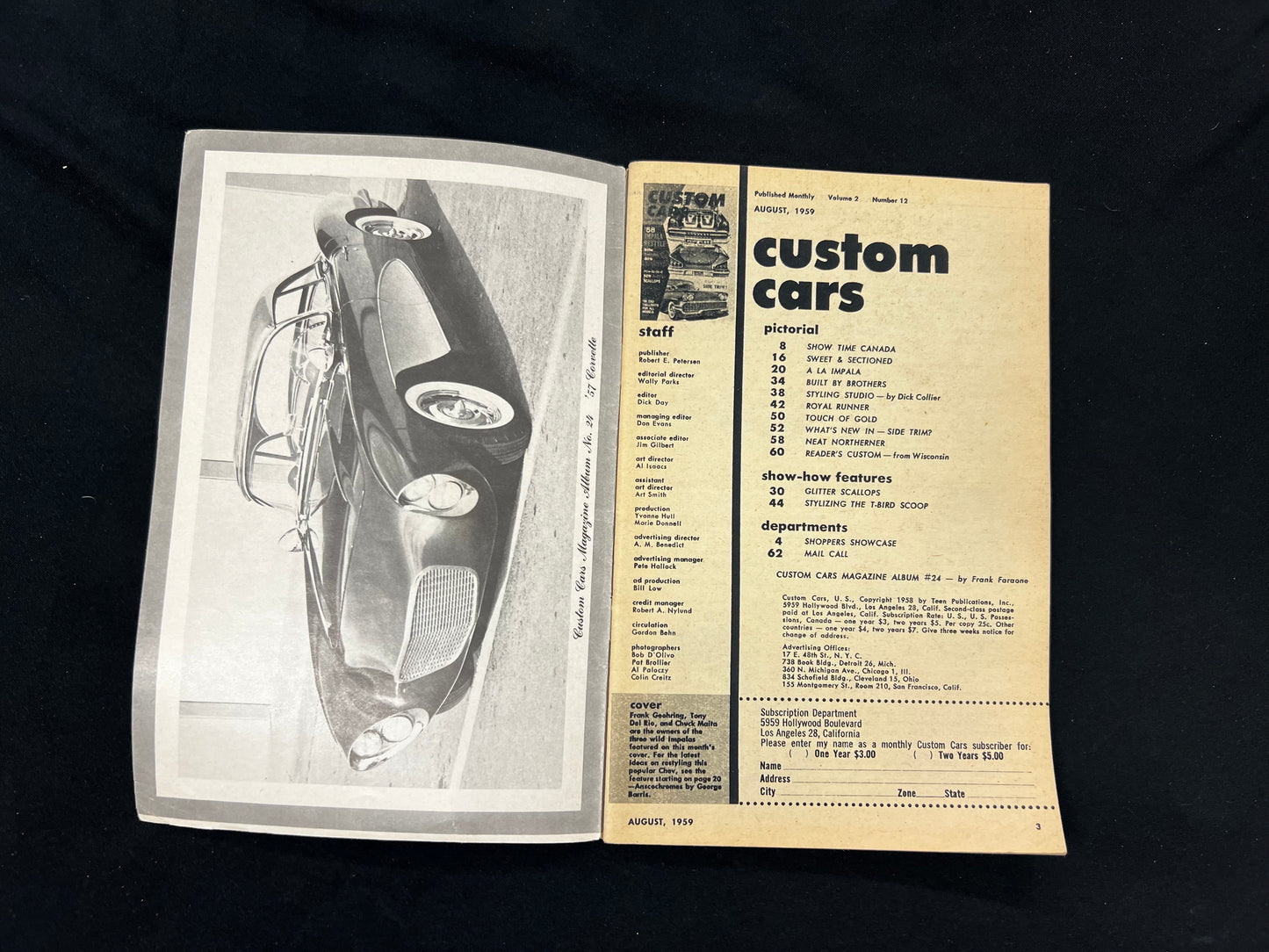 Custom Cars Magazine August 1959