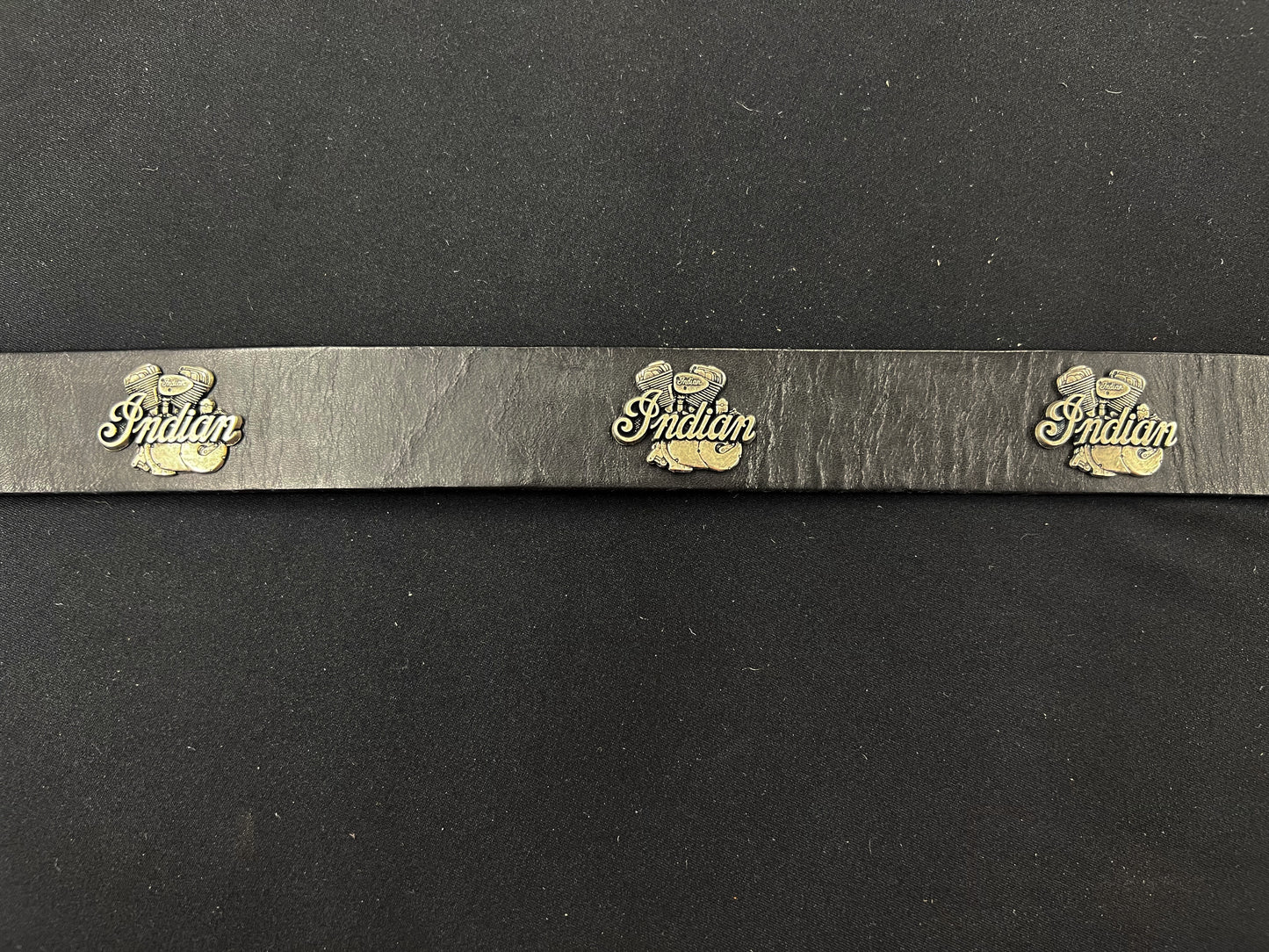 Vintage Indian Motorcycle Leather Belt Waist 28" - 32"