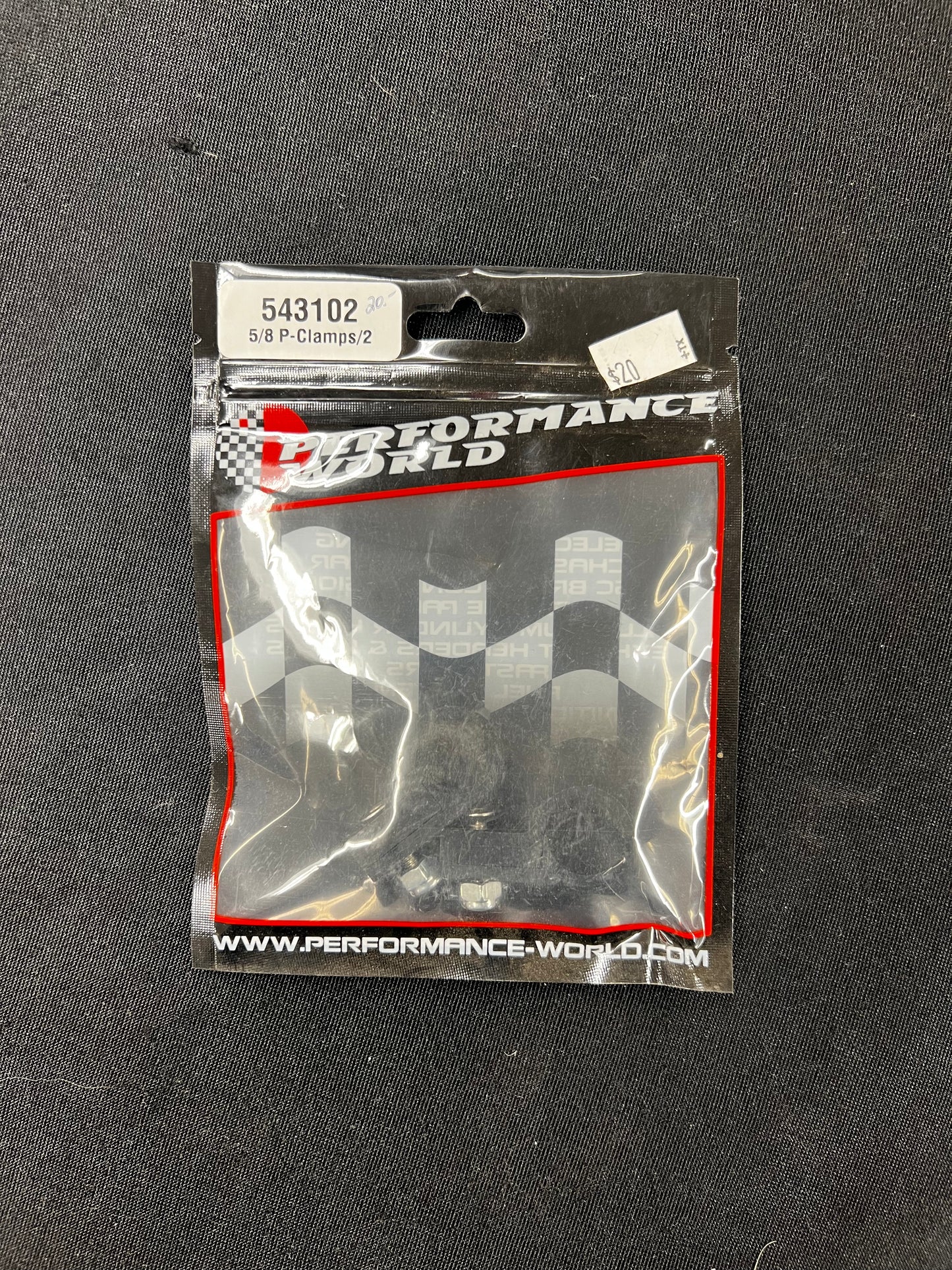 543102 5/8" LINE ALUMINUM P-CLAMPS. BLACK. 2/PK