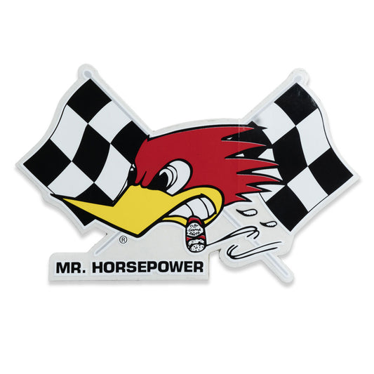 Small Mr. Horsepower with Checkered Flag Decal
