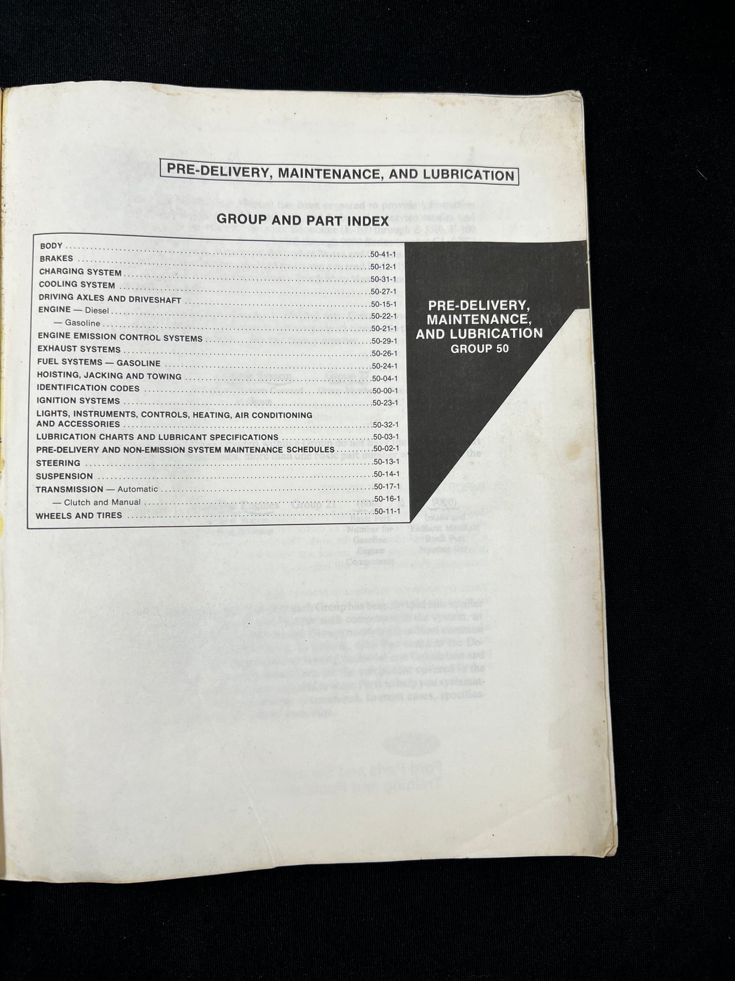1979 Truck Shop Manual Pre-Delivery, Maintenance & Lubrication