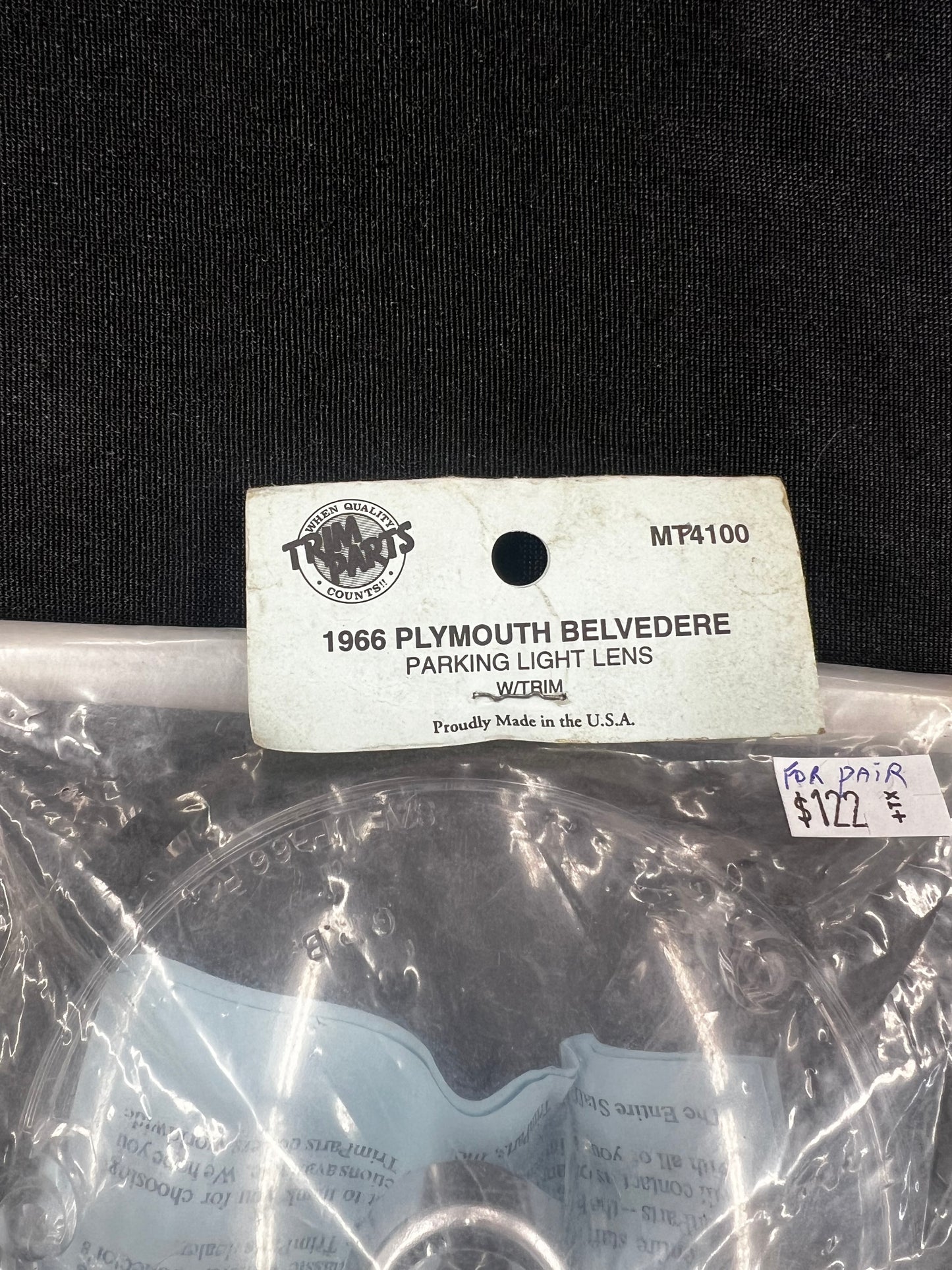 1966 plymouth belvedere parking light lens