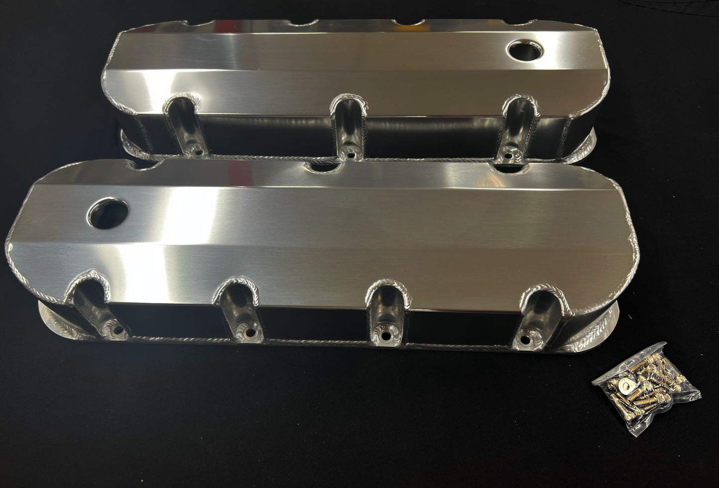 366248 BB CHEVROLET 396-454 FABRICATED ALUMINUM VALVE COVERS