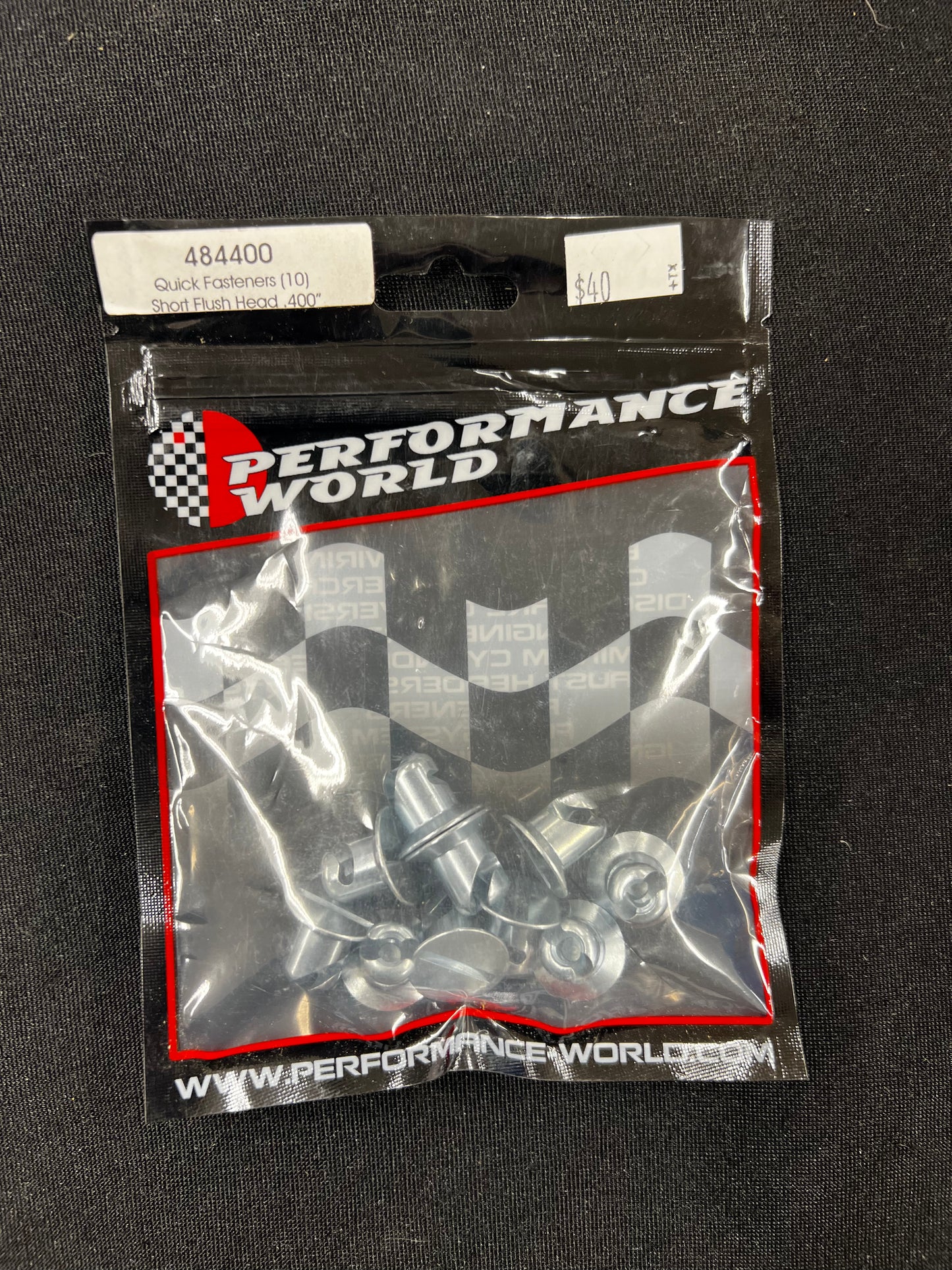 484400 #6 .400" FLUSH HEAD QUICK FASTENERS 10/PK