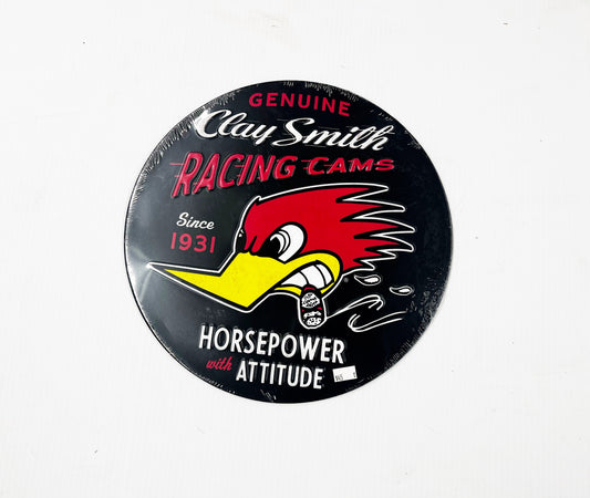 Clay Smith 12" Round Embossed Black Sign
