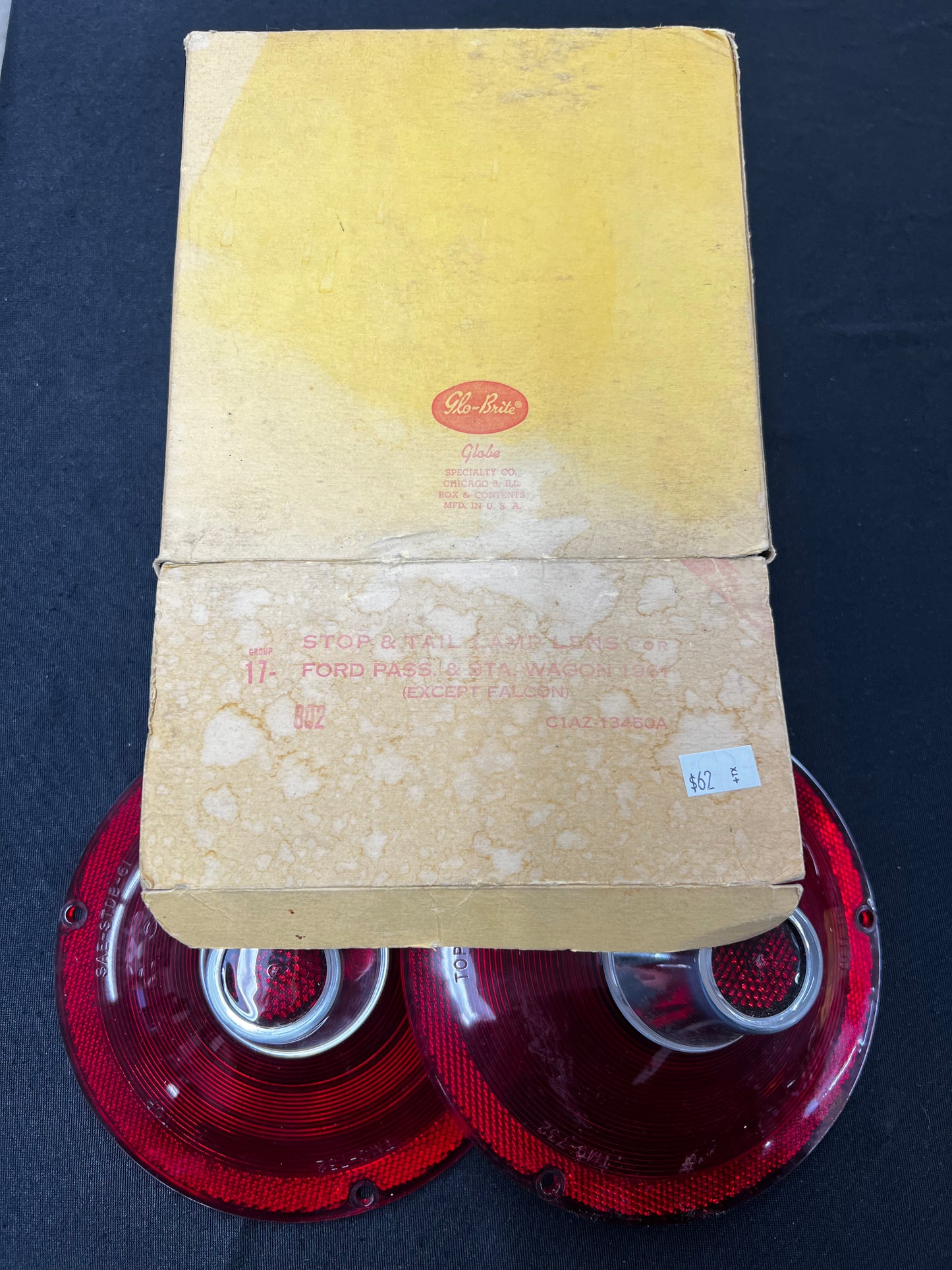 1961 Ford Pass. & Station wagon Stop/Tail lamp lens (except Falcon)