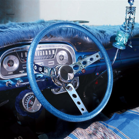 MOONEYES ORIGINAL California Metal Flake "Finger Grip" Steering Wheel 15"
