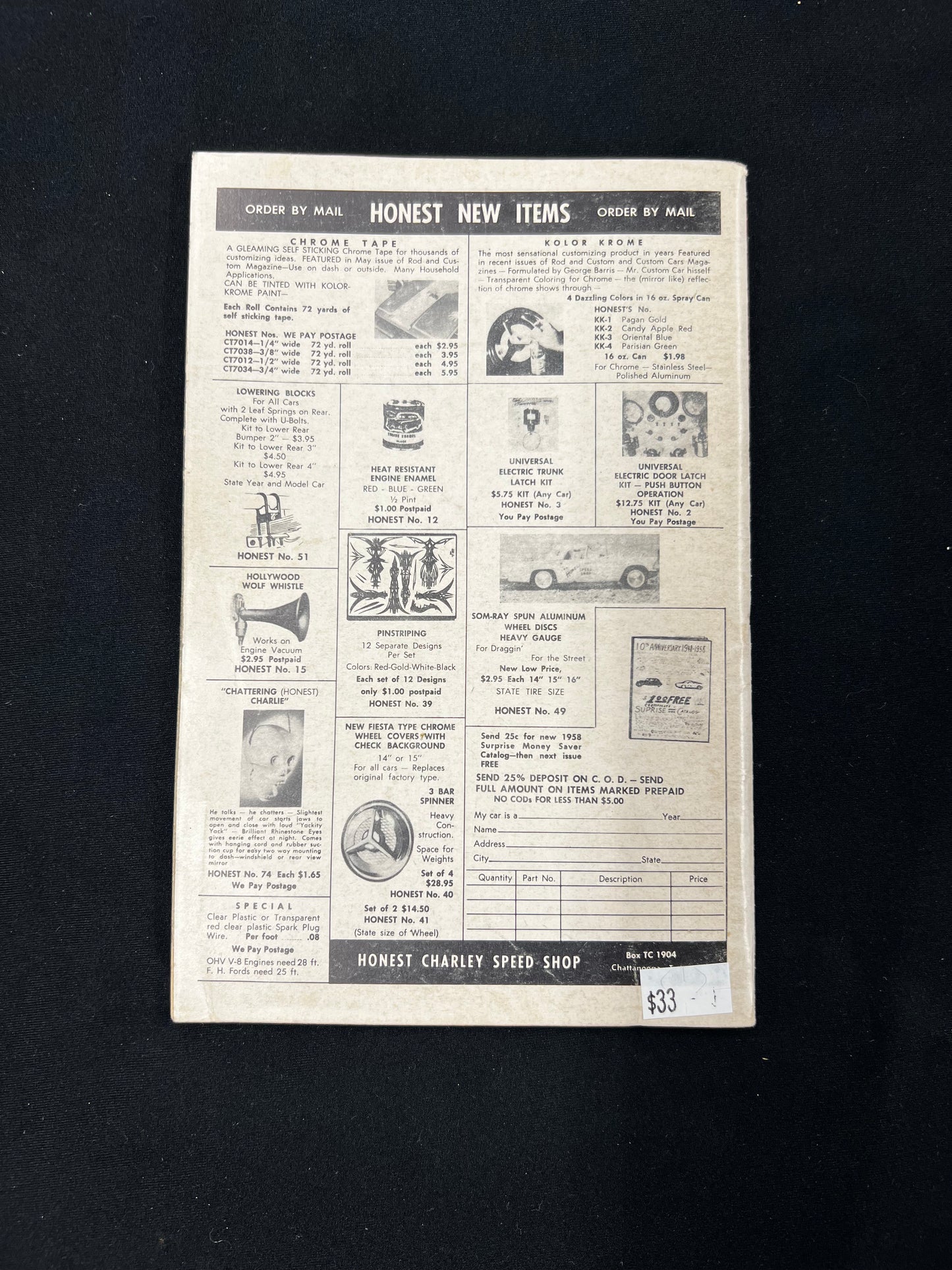 Custom Cars Magazine December 1958