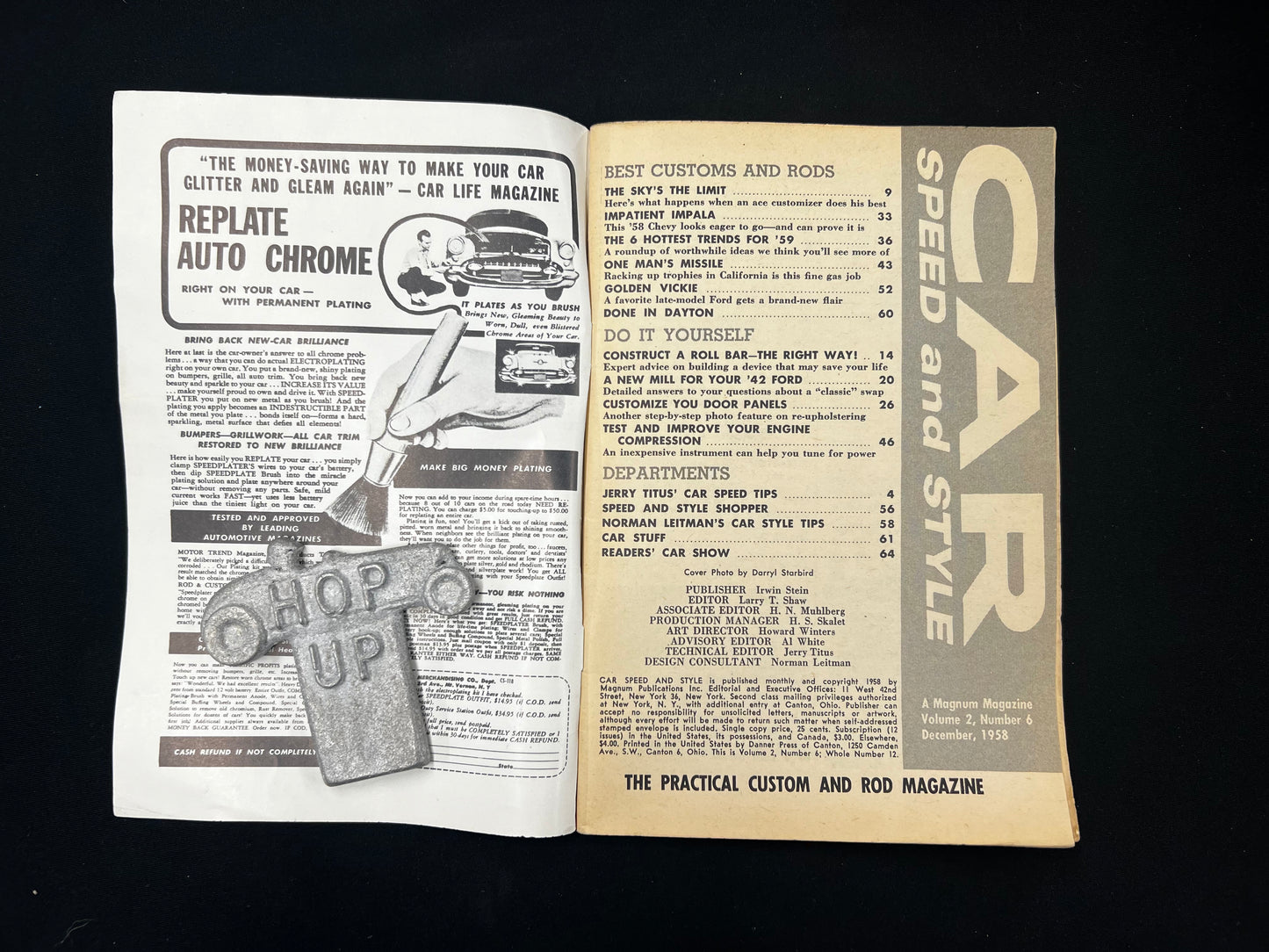 Car Speed and Style magazine, December 1958