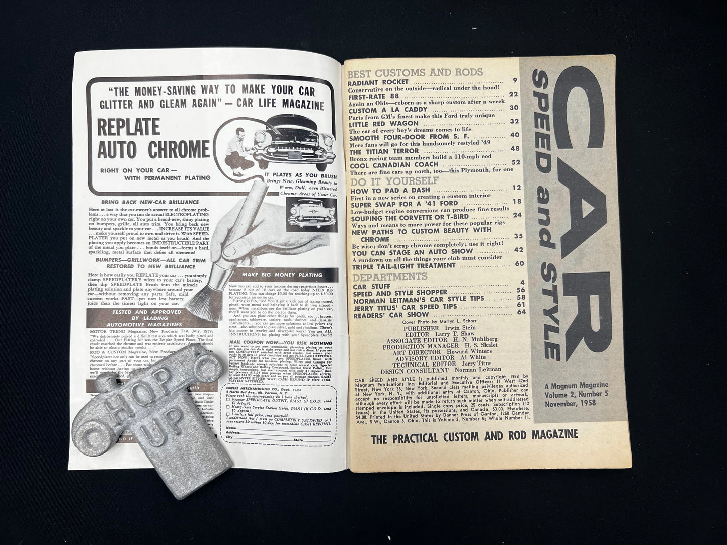 Car Speed and Style Magazine November 1958