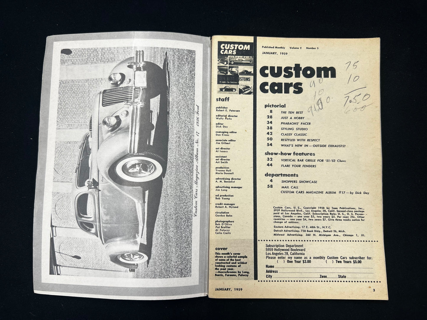 Custom Cars January 1959