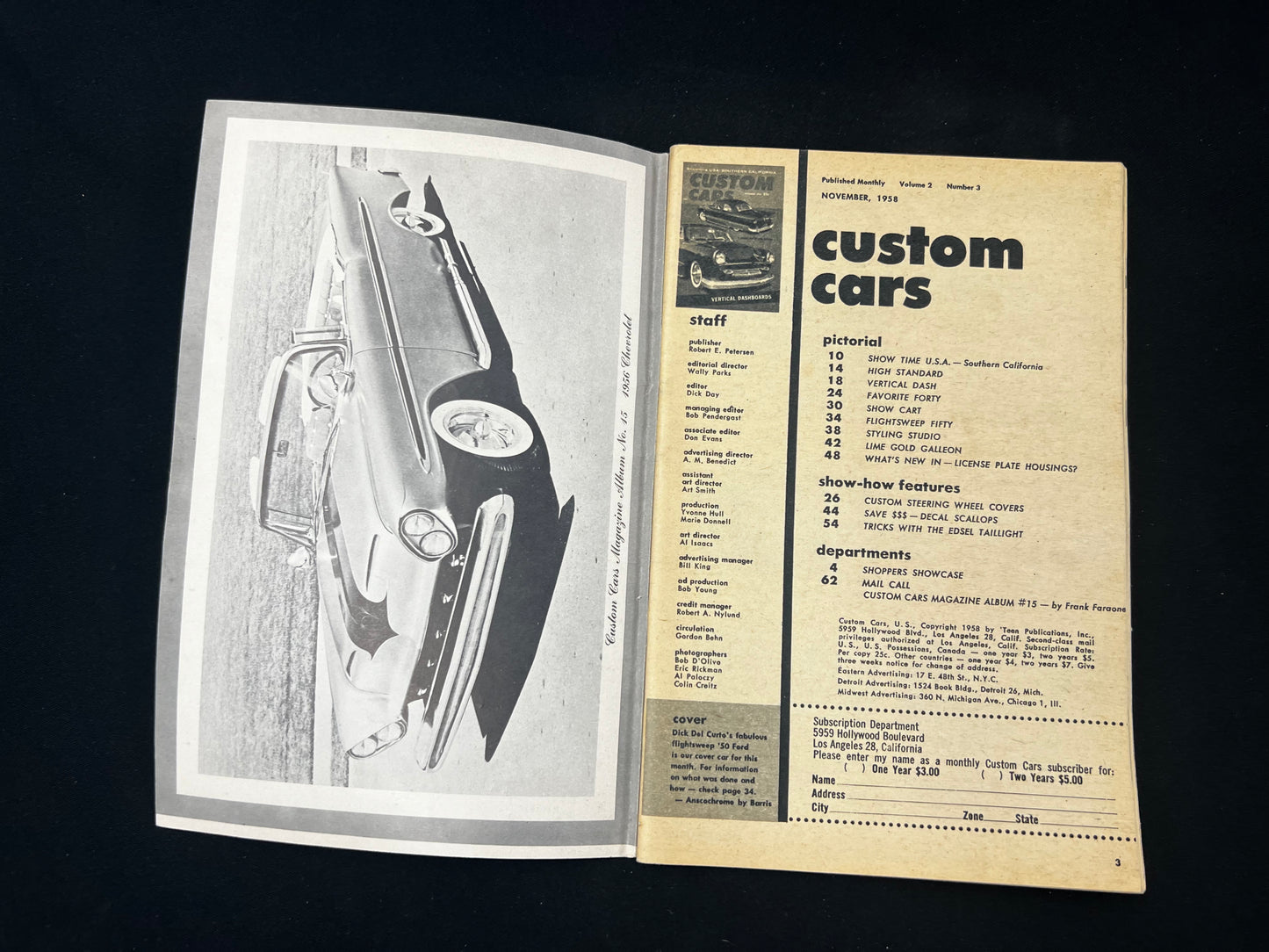 November 1958 Custom Cars Magazine