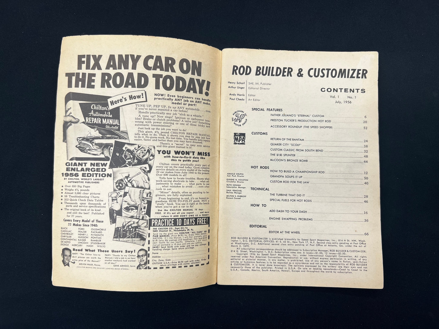 Rod Builder & Customizer Volume 1, Number 1, July 1956
