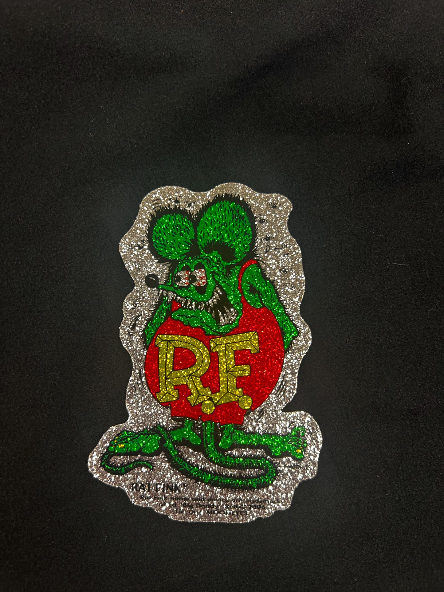 Rat Fink Crazy Metal Flake Decal