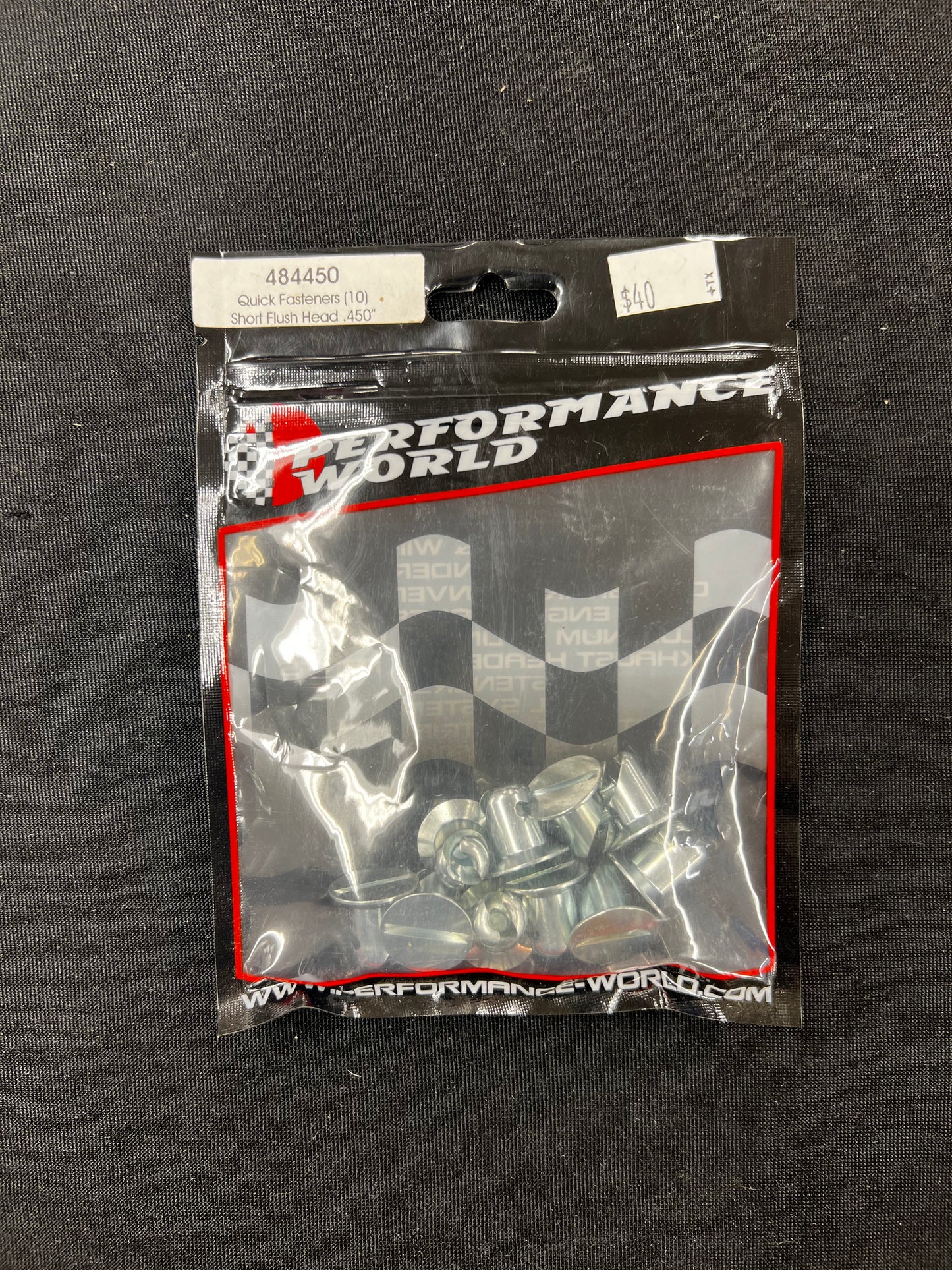 484450 #6 .450" FLUSH HEAD QUICK FASTENERS 10/PK