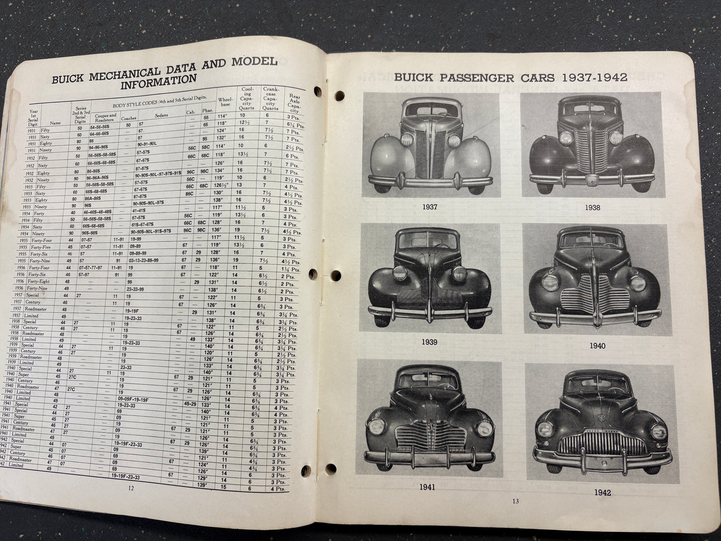 Factory parts book for 1933-1942 CHEV, PONTIAC,OLDS,BUICK,CHEV TRUCKS,GMC TRUCKS AND MAPLE LEAF TRUCKS