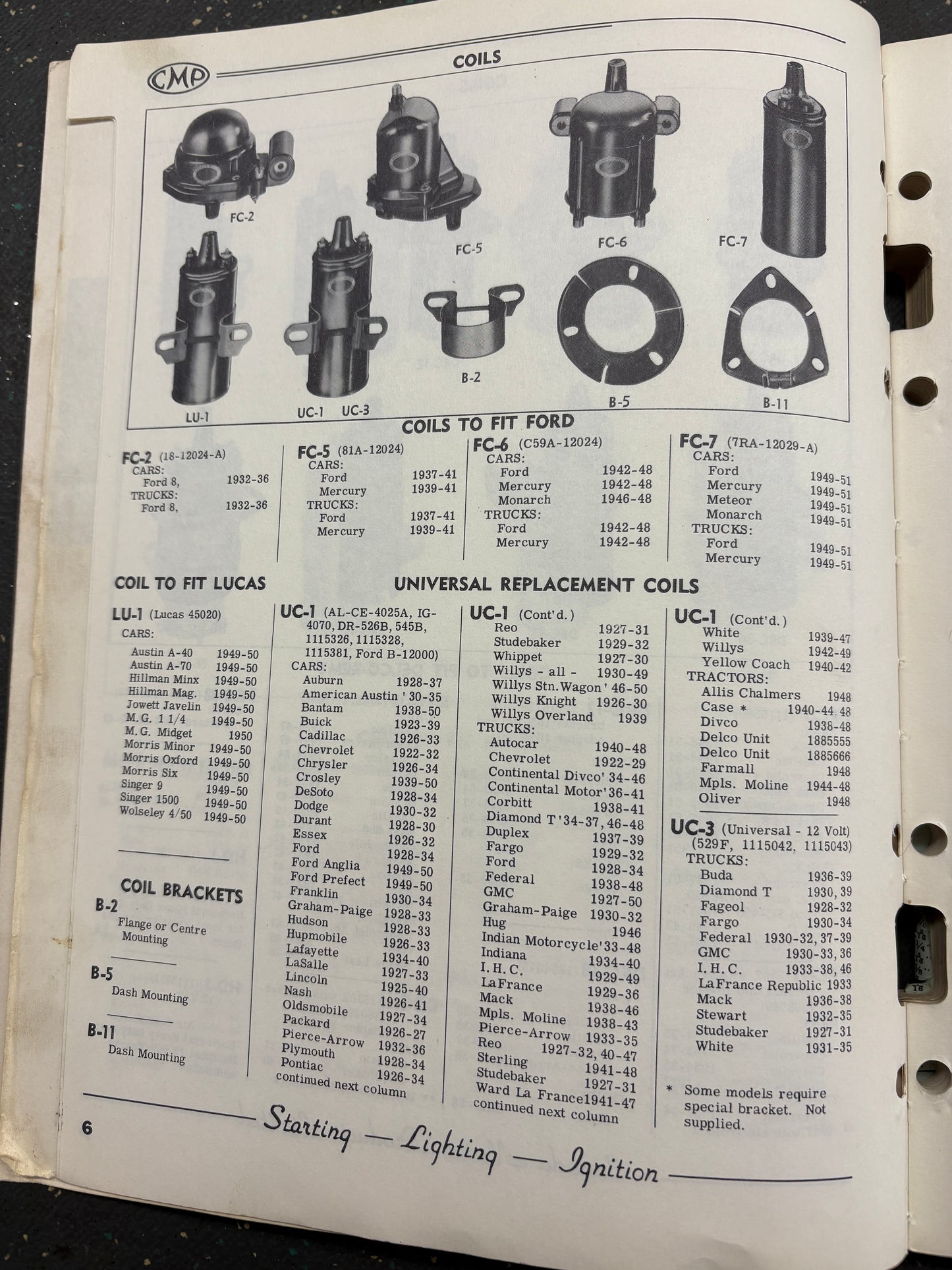 1928--1951 STARTER, LIGHTING, IGNITION REPLACEMENT PARTS CATALOGUE ALL MODELS