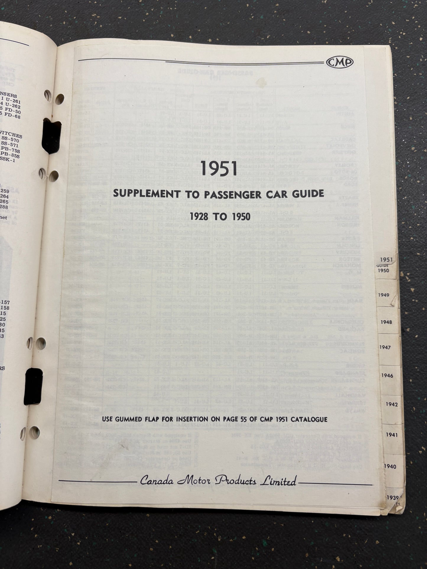 1928--1951 STARTER, LIGHTING, IGNITION REPLACEMENT PARTS CATALOGUE ALL MODELS