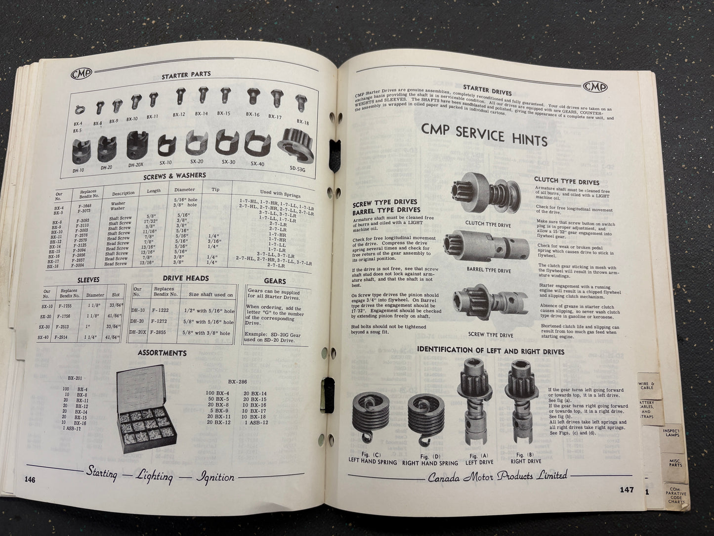 1928--1951 STARTER, LIGHTING, IGNITION REPLACEMENT PARTS CATALOGUE ALL MODELS