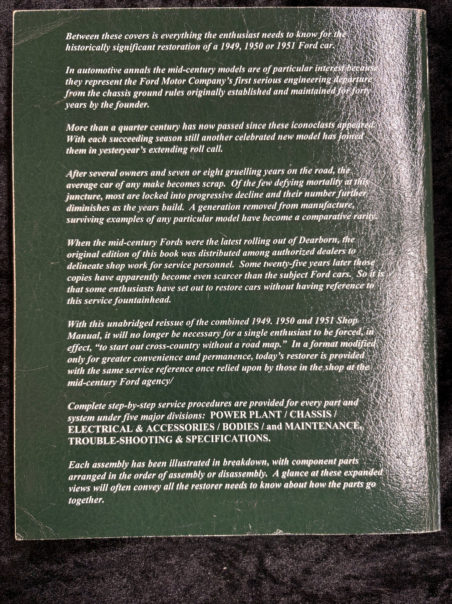 Ford Shop Manual: Passenger Car; 1949-1950-1951
