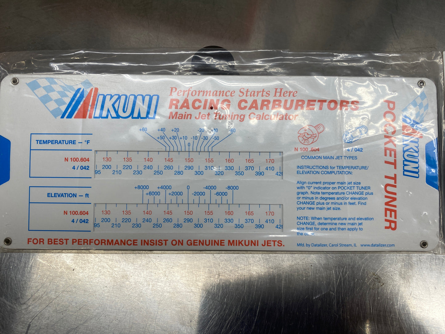 Mikuni Pocket Tuner Main Jet Tuning Calculator