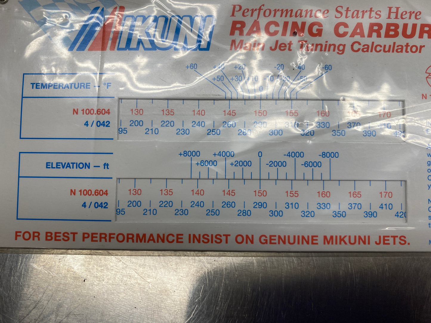 Mikuni Pocket Tuner Main Jet Tuning Calculator
