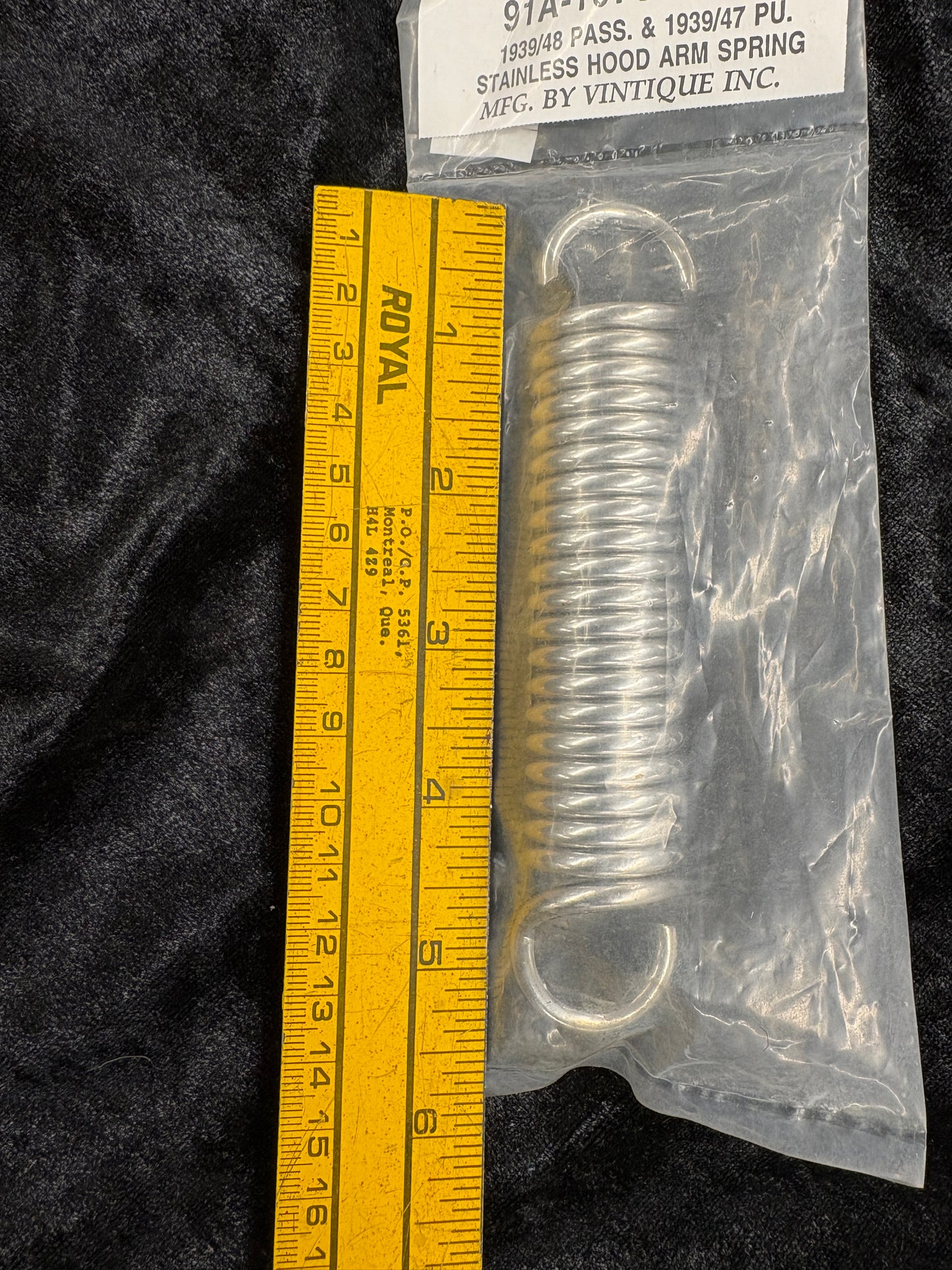 Hood Spring Stainless Steel 39-48 FORD