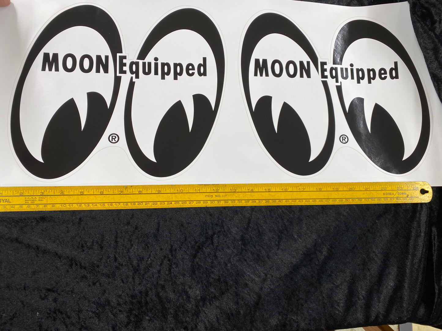 LARGE Moon Equipped Eyes Decals Right/Left Large (10" x 11.25") Pair