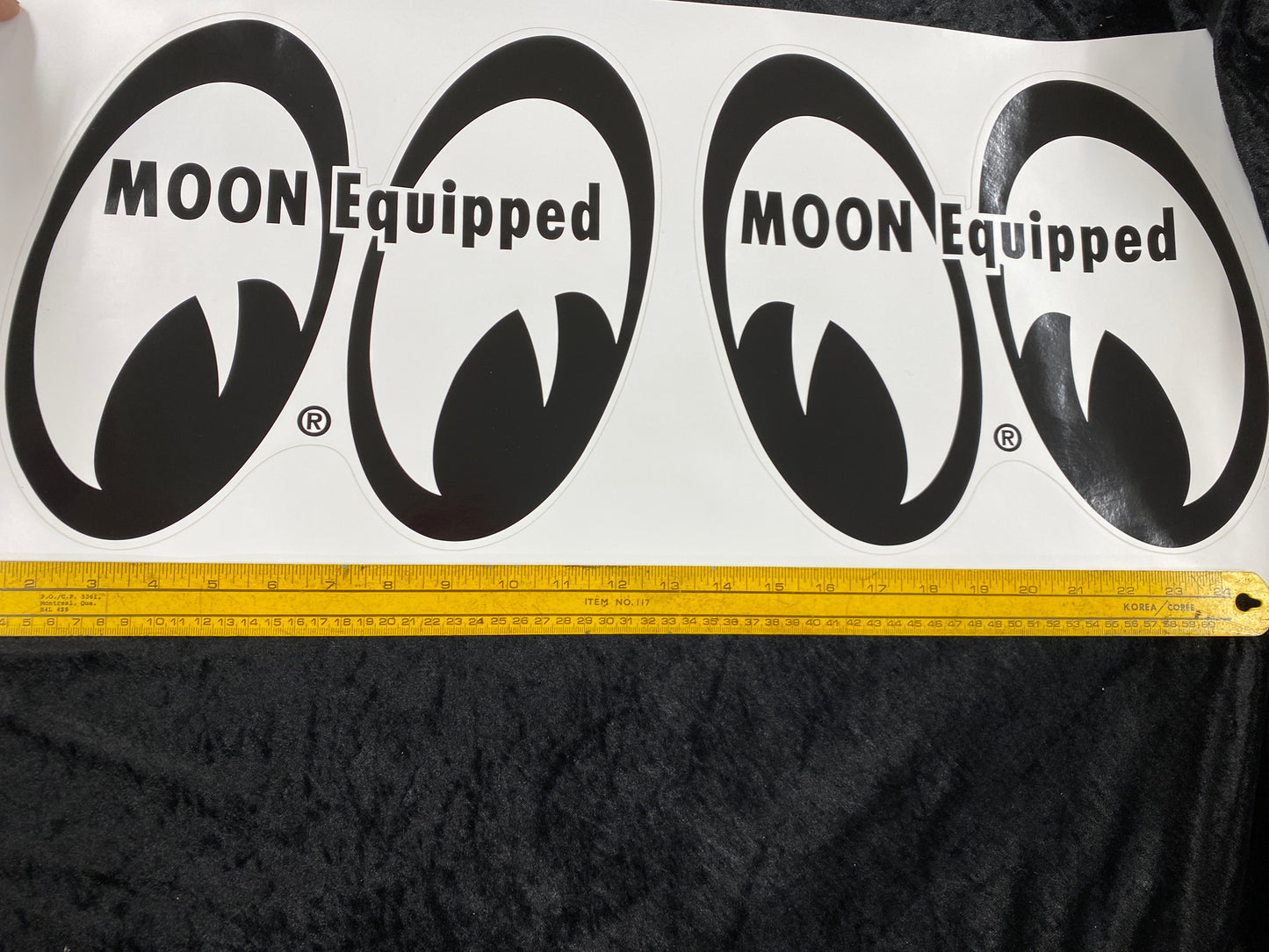 LARGE Moon Equipped Eyes Decals Right/Left Large (10" x 11.25") Pair
