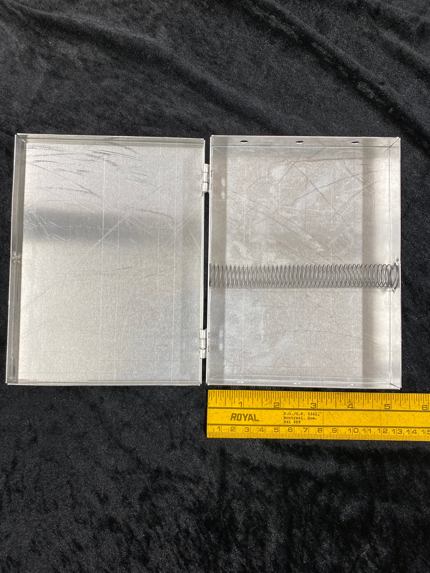 Mack Brush Spring Coil Metal Brush Box 5" X 6 1/2"