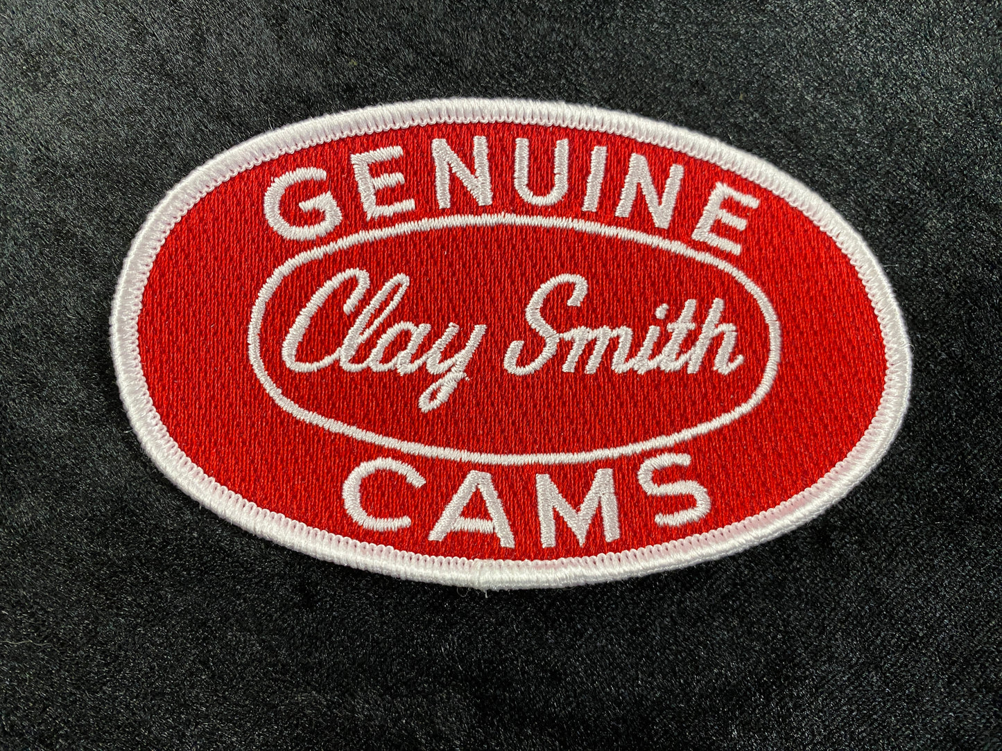 Clay Smith Oval Patch - Red with White