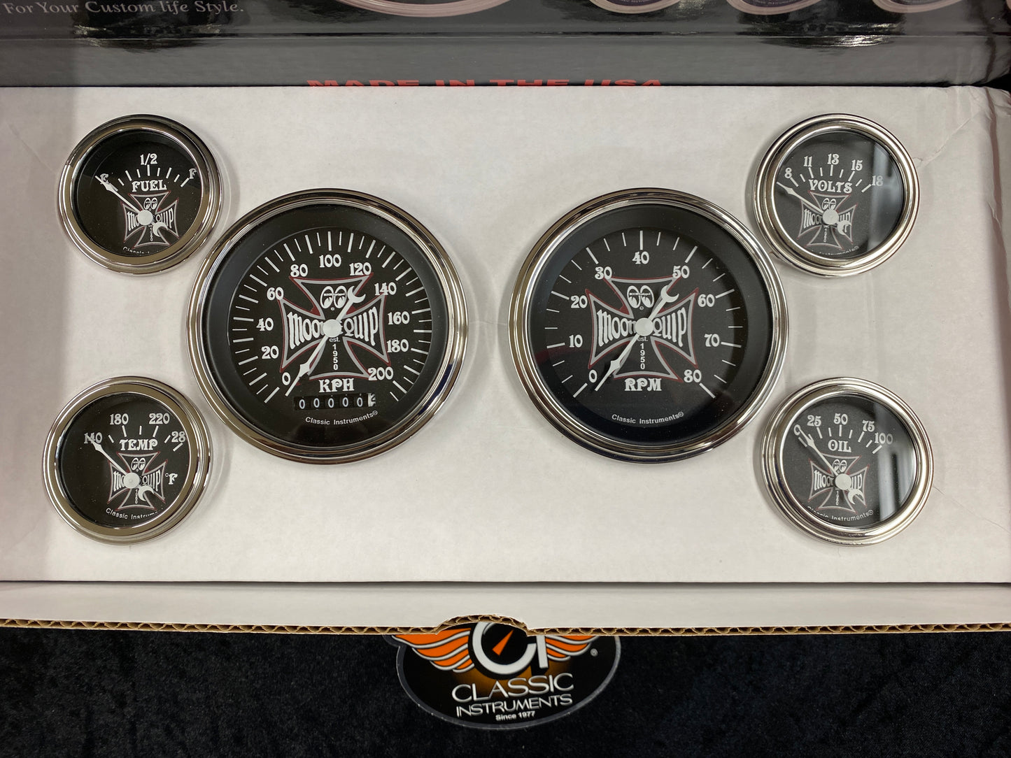 MOON Iron Cross 6 Gauge Set - Black Face