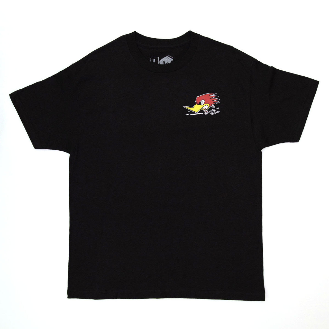 Mr. Horsepower Black Traditional Design T-Shirt