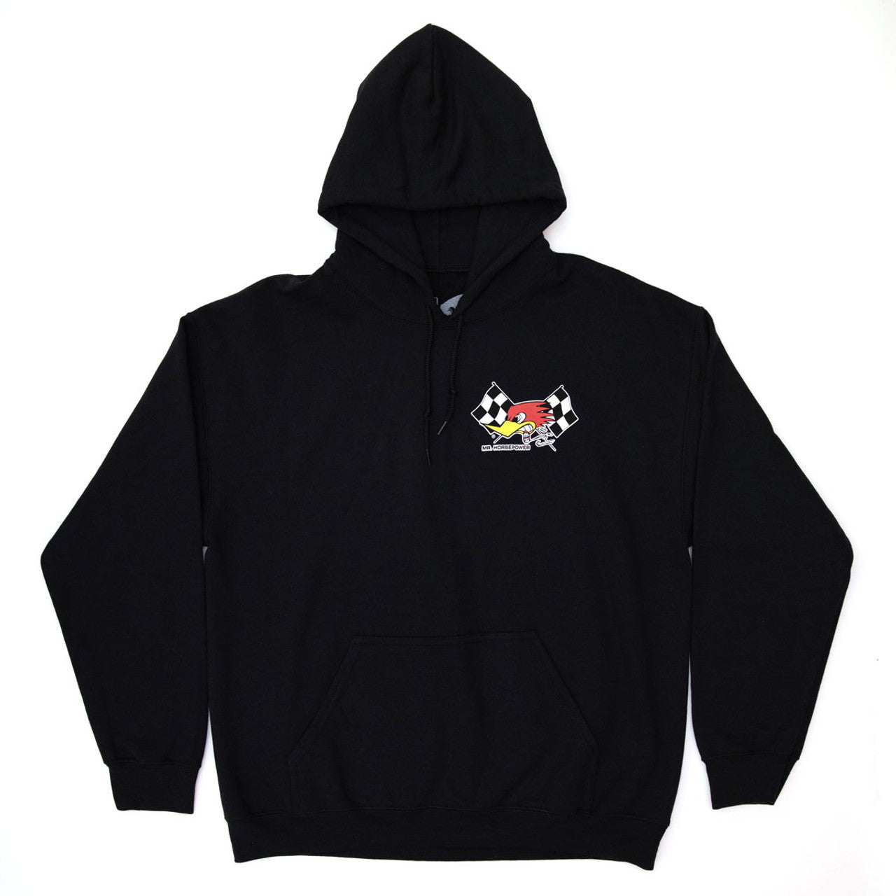 Mr. Horsepower Checkered Flag Black Hoodie