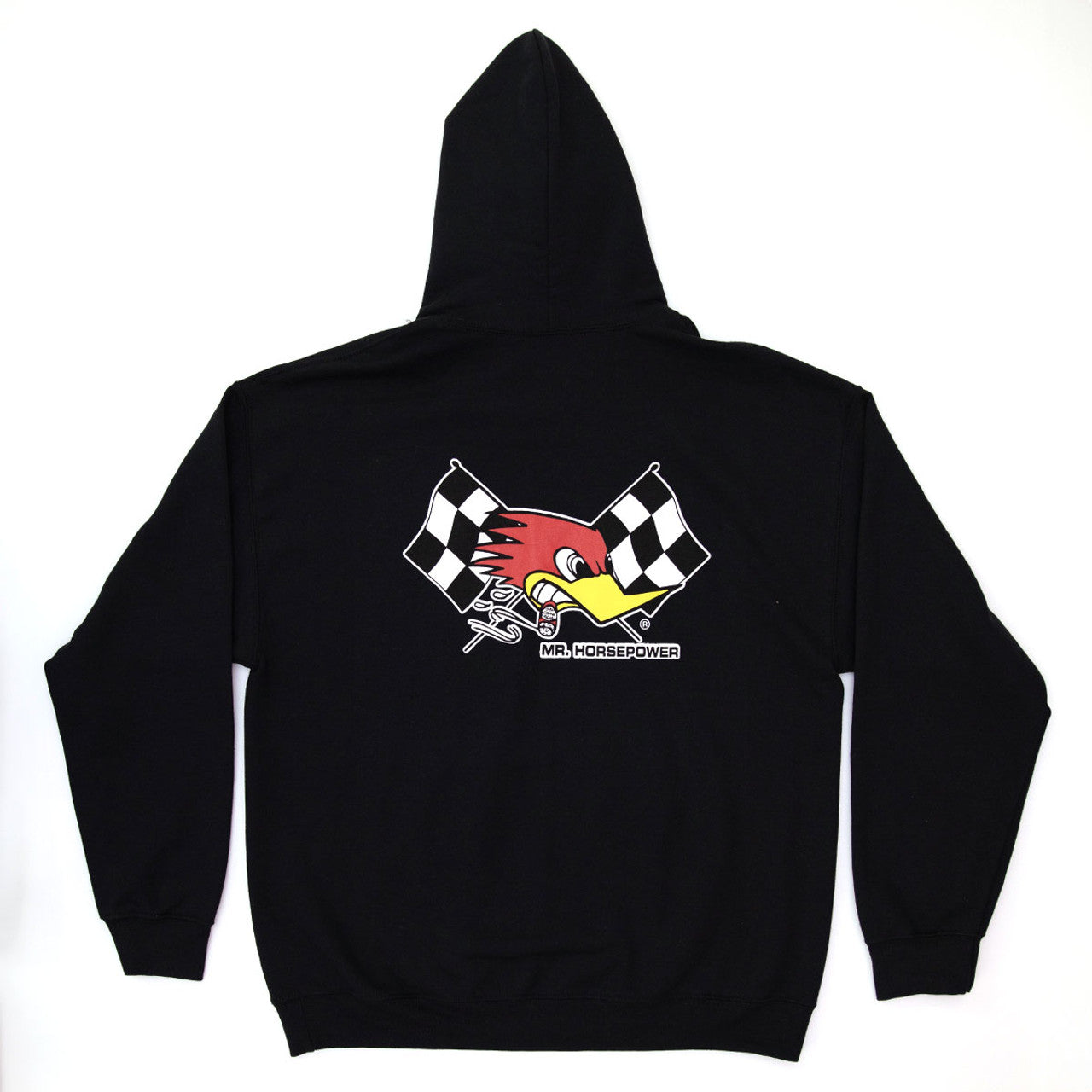 Mr. Horsepower Checkered Flag Black Hoodie