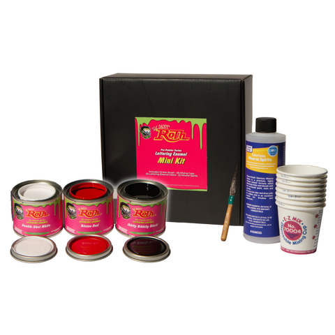 Mini Pinstriping Kit - Black White Red (Official)