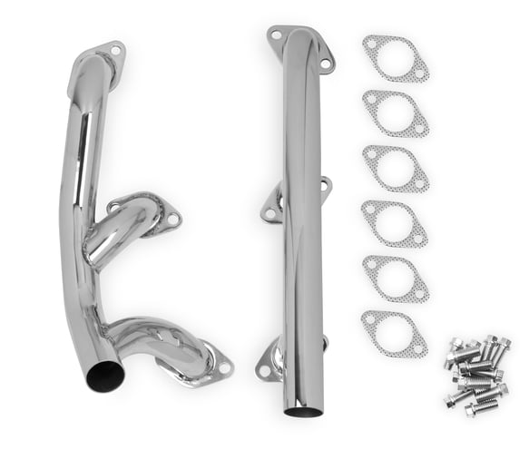 FLOWTECH FLATHEAD REAR EXIT BLOCK HUGGER HEADERS