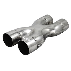 2.50" T304 stainless steel exhaust X-pipe. 12" length.