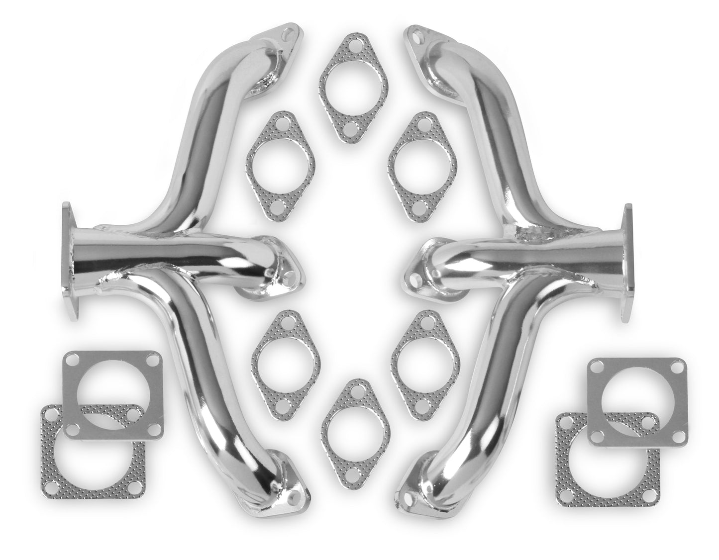 Flowtech 12702-7FLT Flathead Center Exit Block Hugger Header