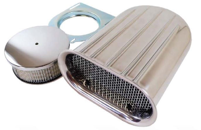 Polished 5 Fin Mini Hillborn Style Aluminum Air Scoop