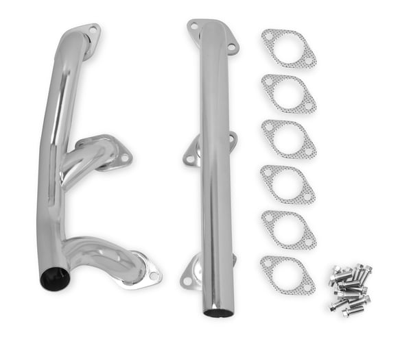 FLOWTECH FLATHEAD REAR EXIT BLOCK HUGGER HEADERS