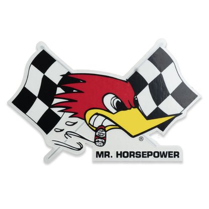 Small Mr. Horsepower with Checkered Flag Decal