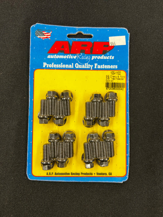 ARP 100-1102 - BB Chevy & Ford 3/8" hex header bolt kit (Sold as a set of 16)