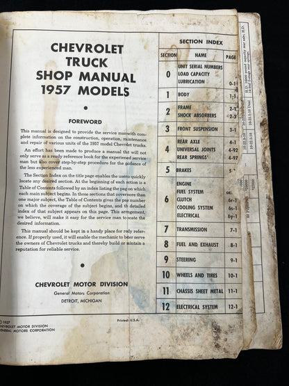 1957 GM Truck Shop Manual * Original*
